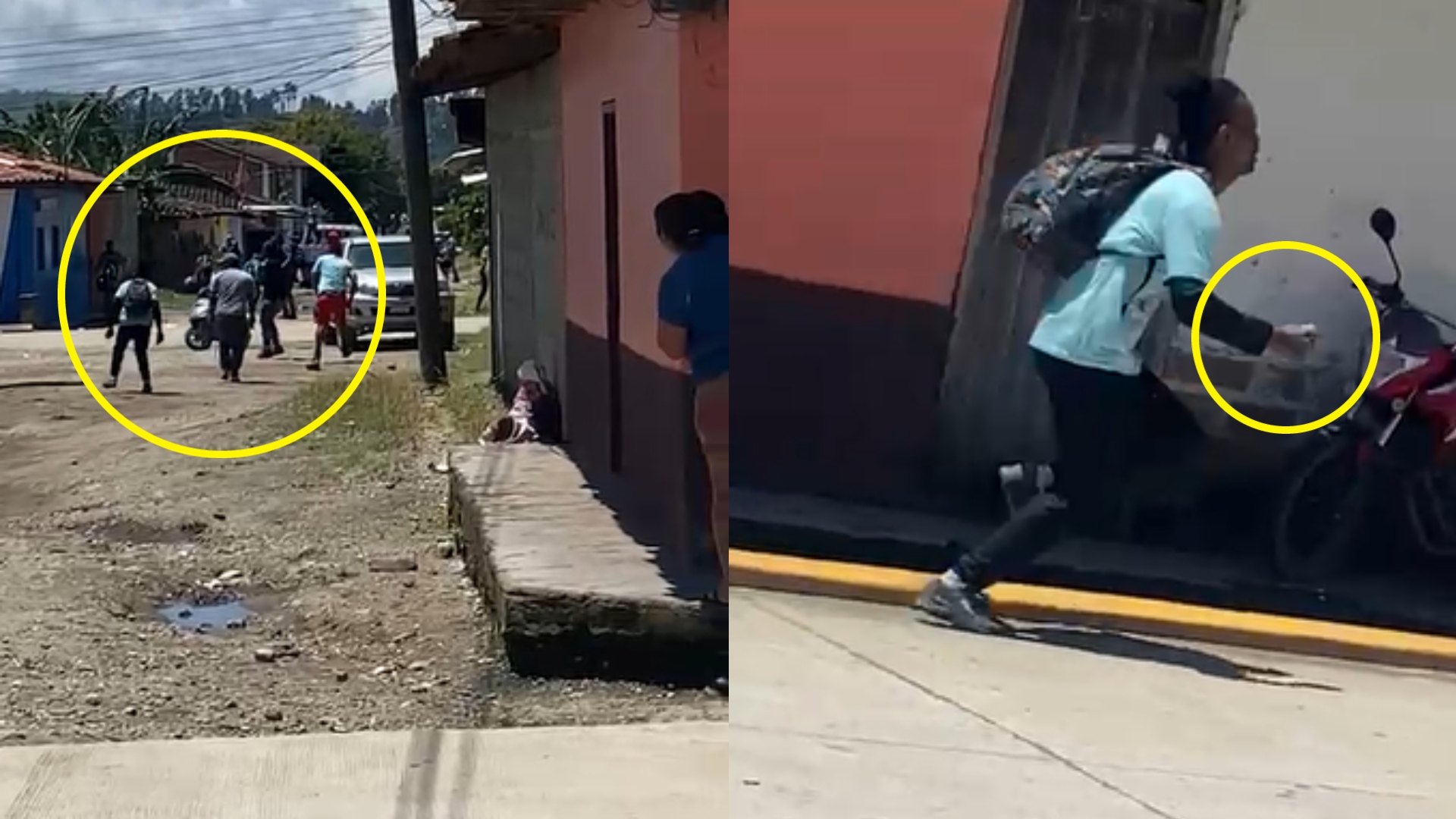 VIDEO A pedradas se enfrentan migrantes en Trojes El Paraíso