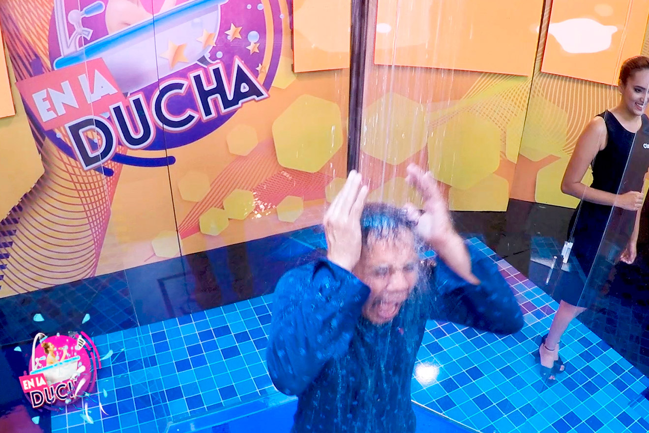 en la ducha