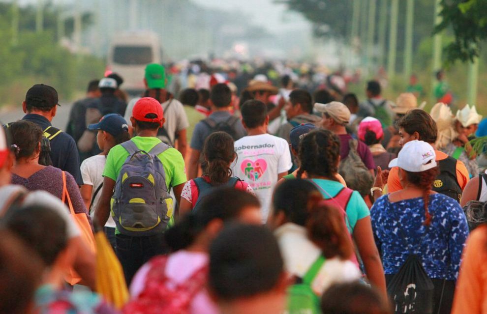 Caravana migrante espera asilo