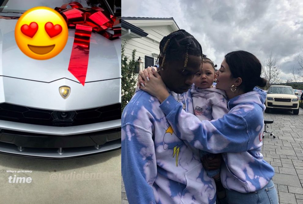 Kylie Jenner le regala un Lamborghini a Travis en su cumpleaños