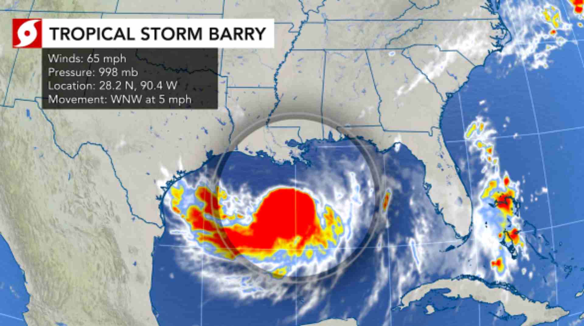 Louisiana tormenta Barry