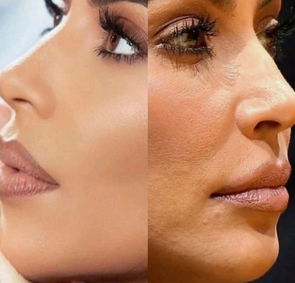Filtran foto del verdadero rostro de Kim Kardashian sin editar