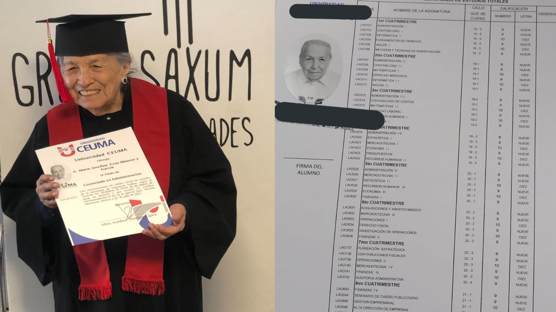 abuela se gradúa