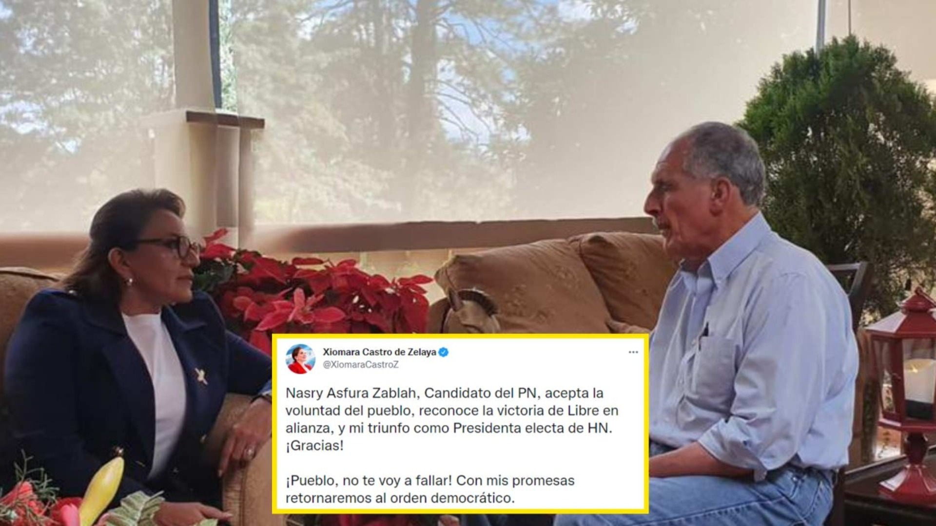 nasry asfura felicita a xiomara