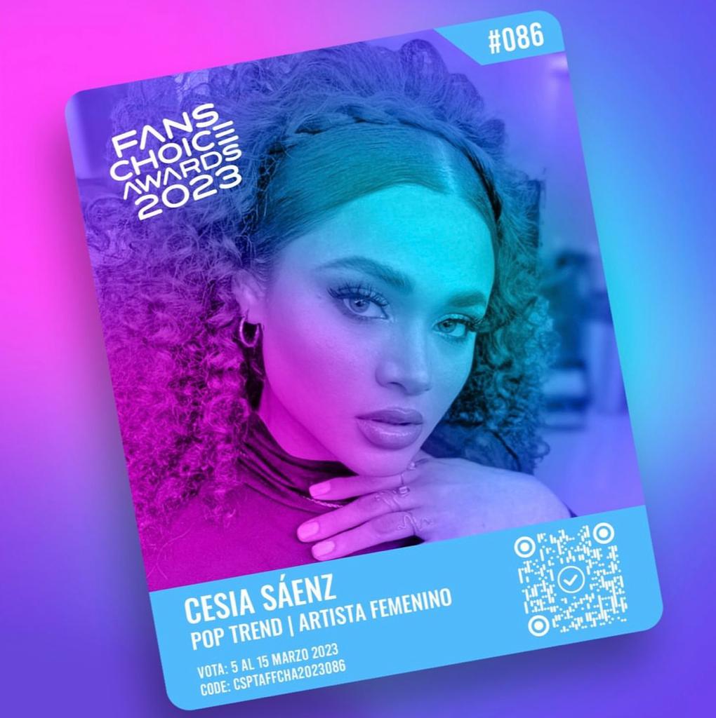 cesia saenz fan choice nominación
