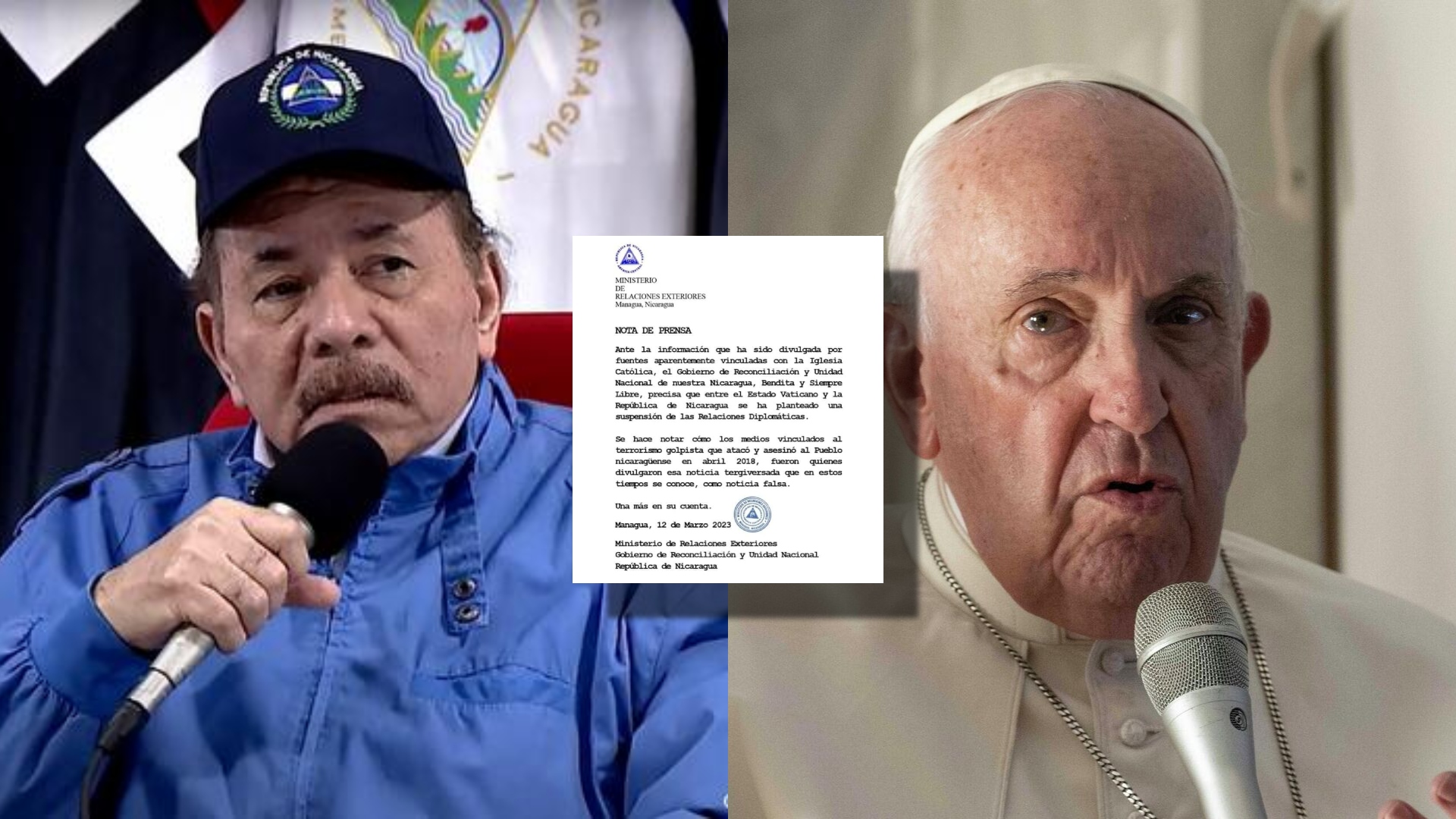 daniel ortega vaticano