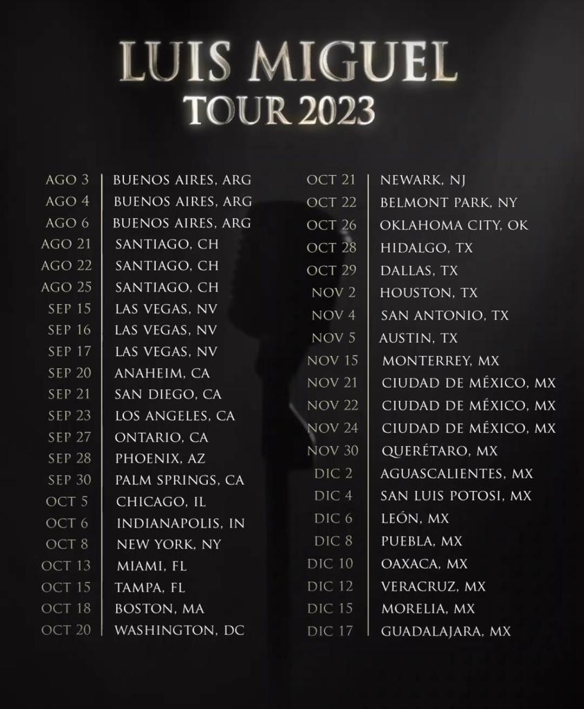 luis miguel tour 2023 fechas y paises