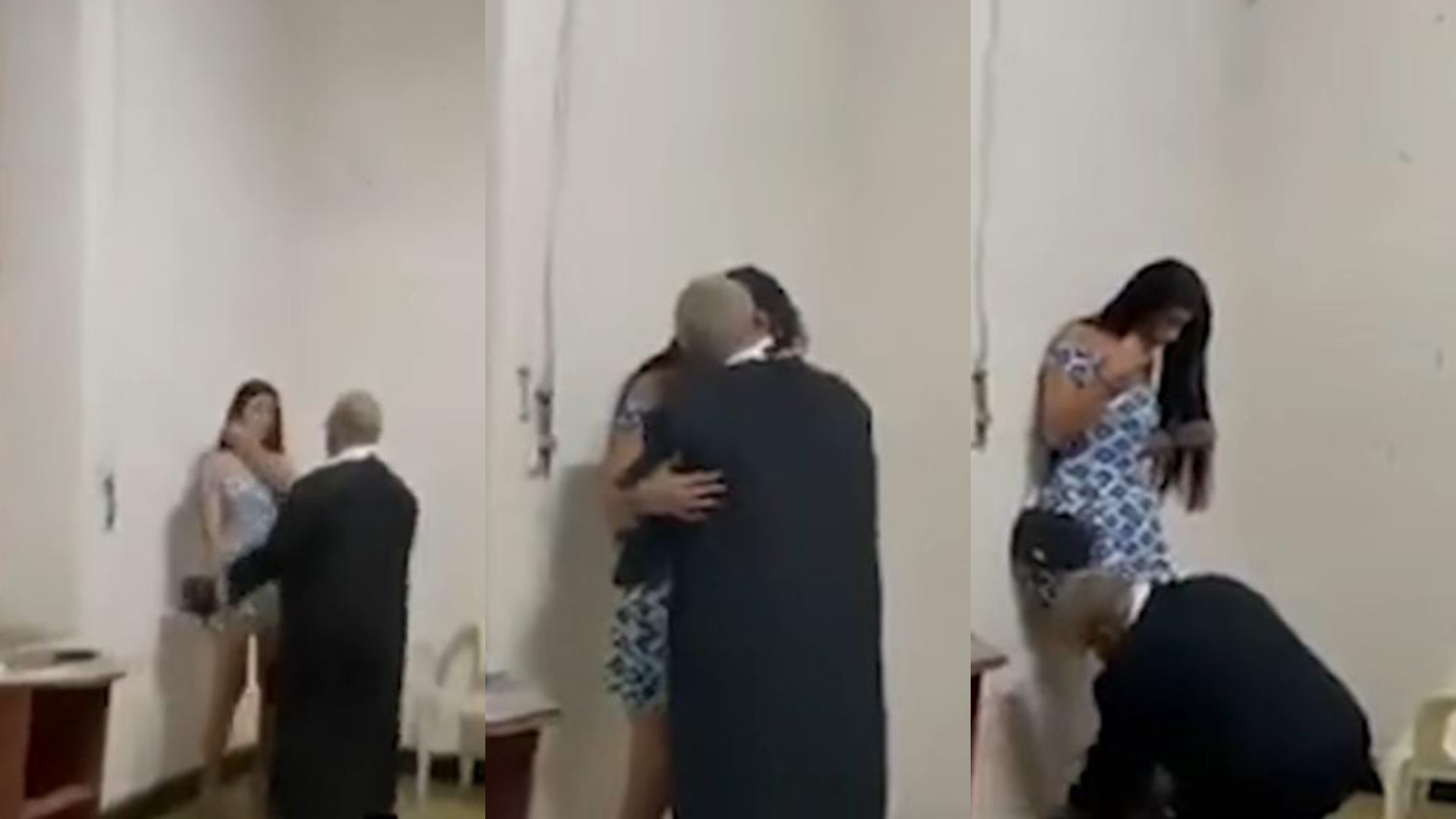 VIDEO | Con las manos en una ¿joven?, graban a sacerdote en una iglesia
