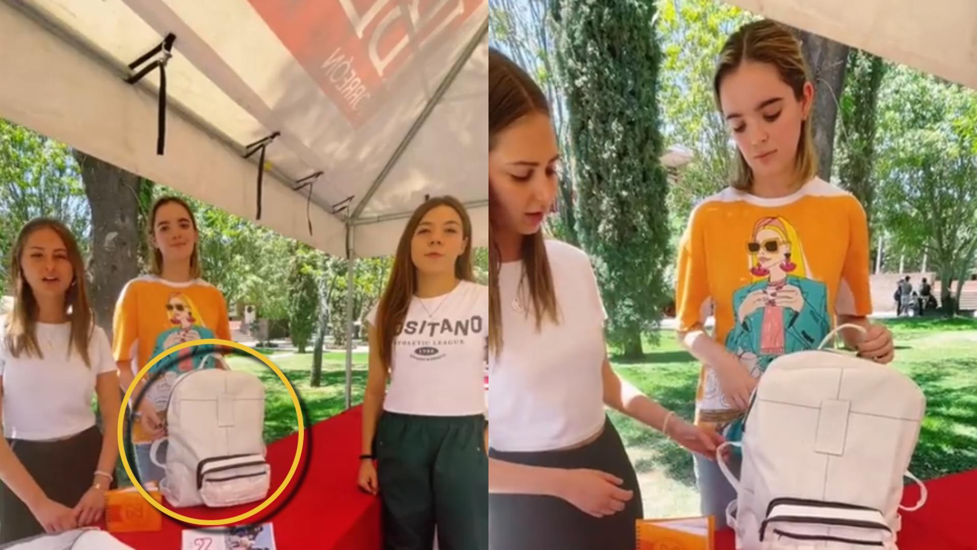 estudiantes mochila de migrantes