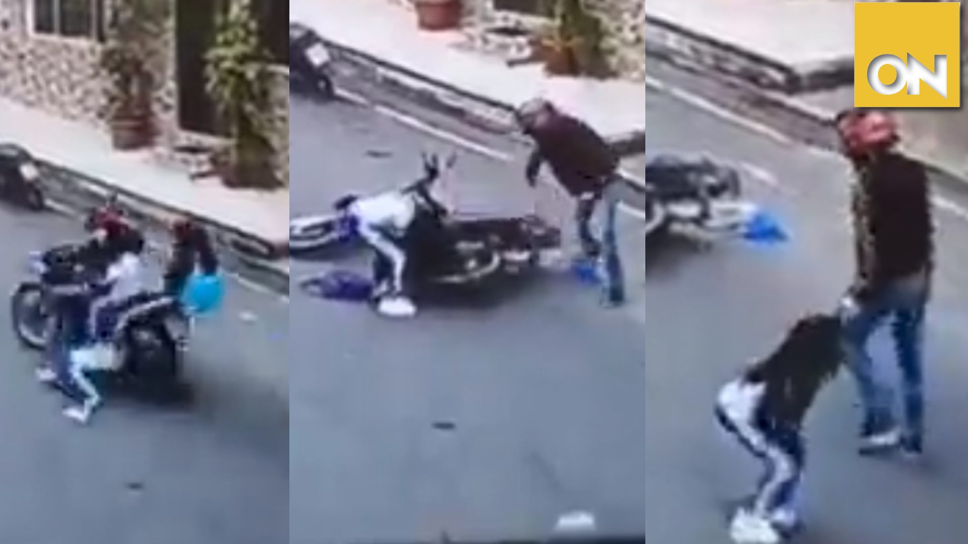 MOTOCICLETA NIÑA ACCIDENTE ECUADOR