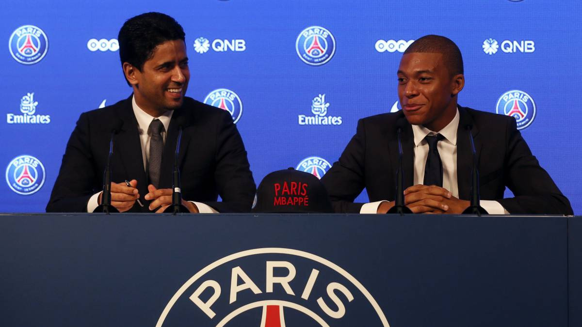 presidente del psg y mbappé