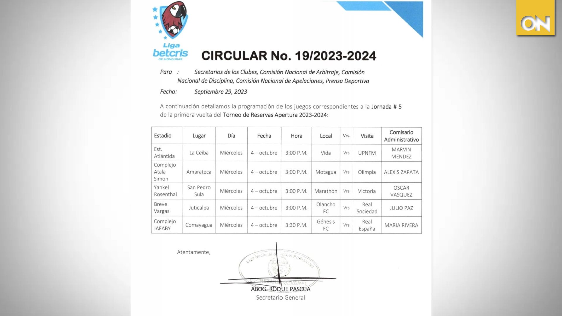 quinta jornada