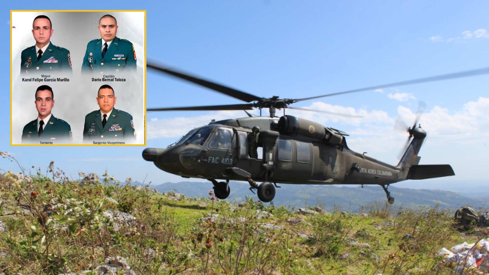 Accidente d helicóptero queda registrado