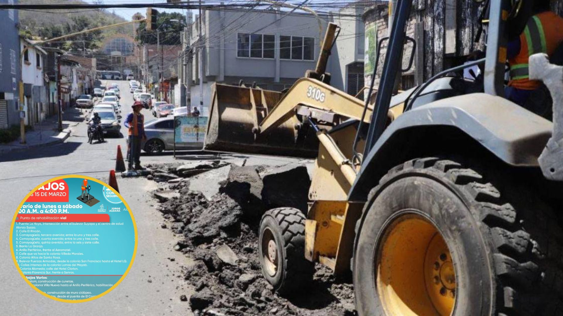 Conozca que calles permanecen cerradas en Tegucigalpa por reparaciones