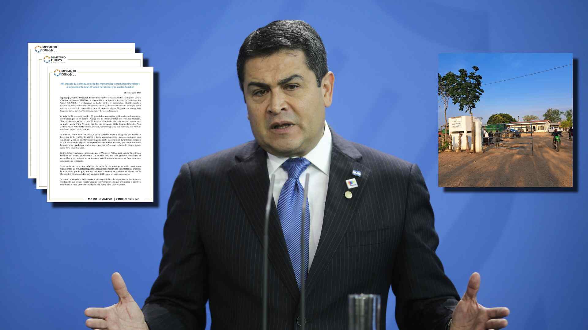 MP incauta bienes al expresidente Juan Orlando Hernández y su esposa Ana García