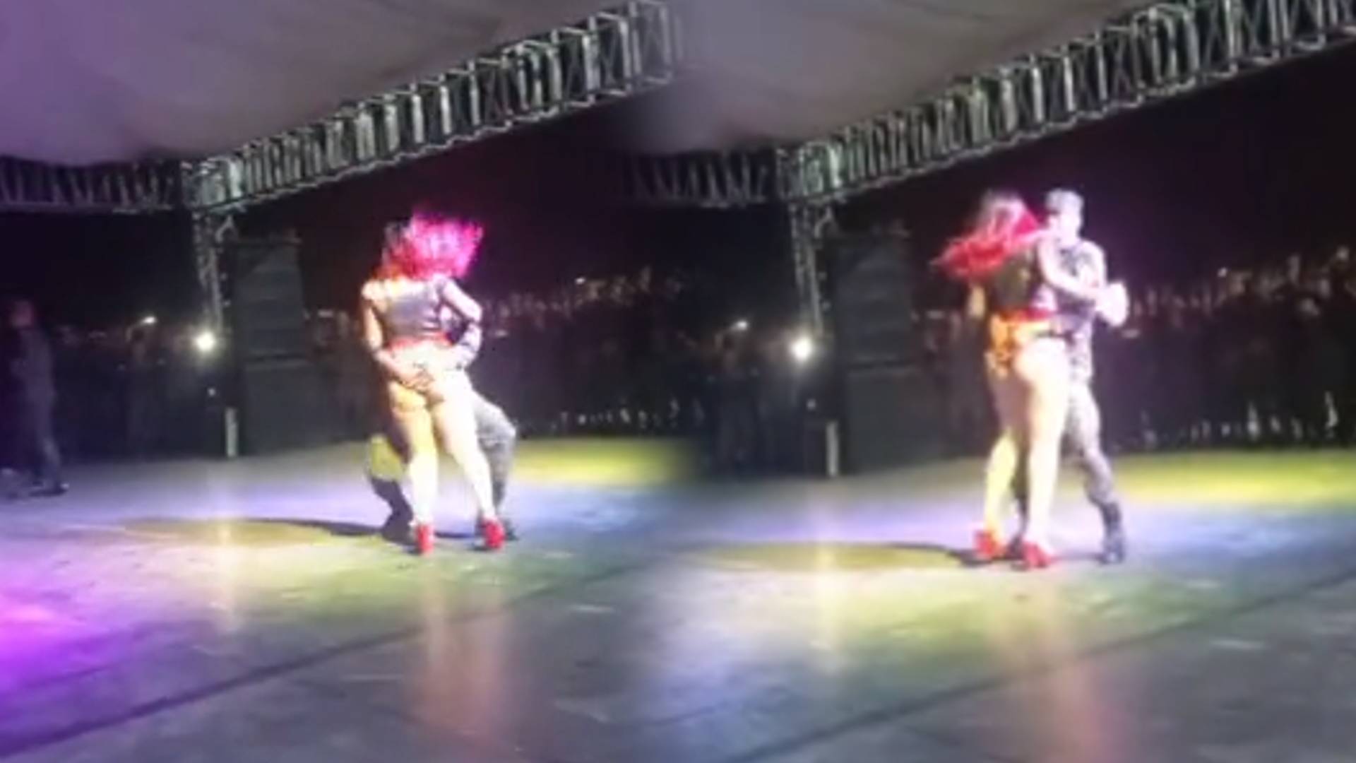 Militar hondureño desata polémica por baile subido de tono a bailarina durante una fiesta