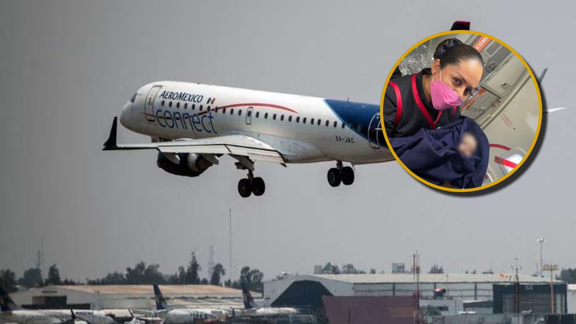 Una mujer dio a luz a un bebe en un vuelo de Aeroméxico