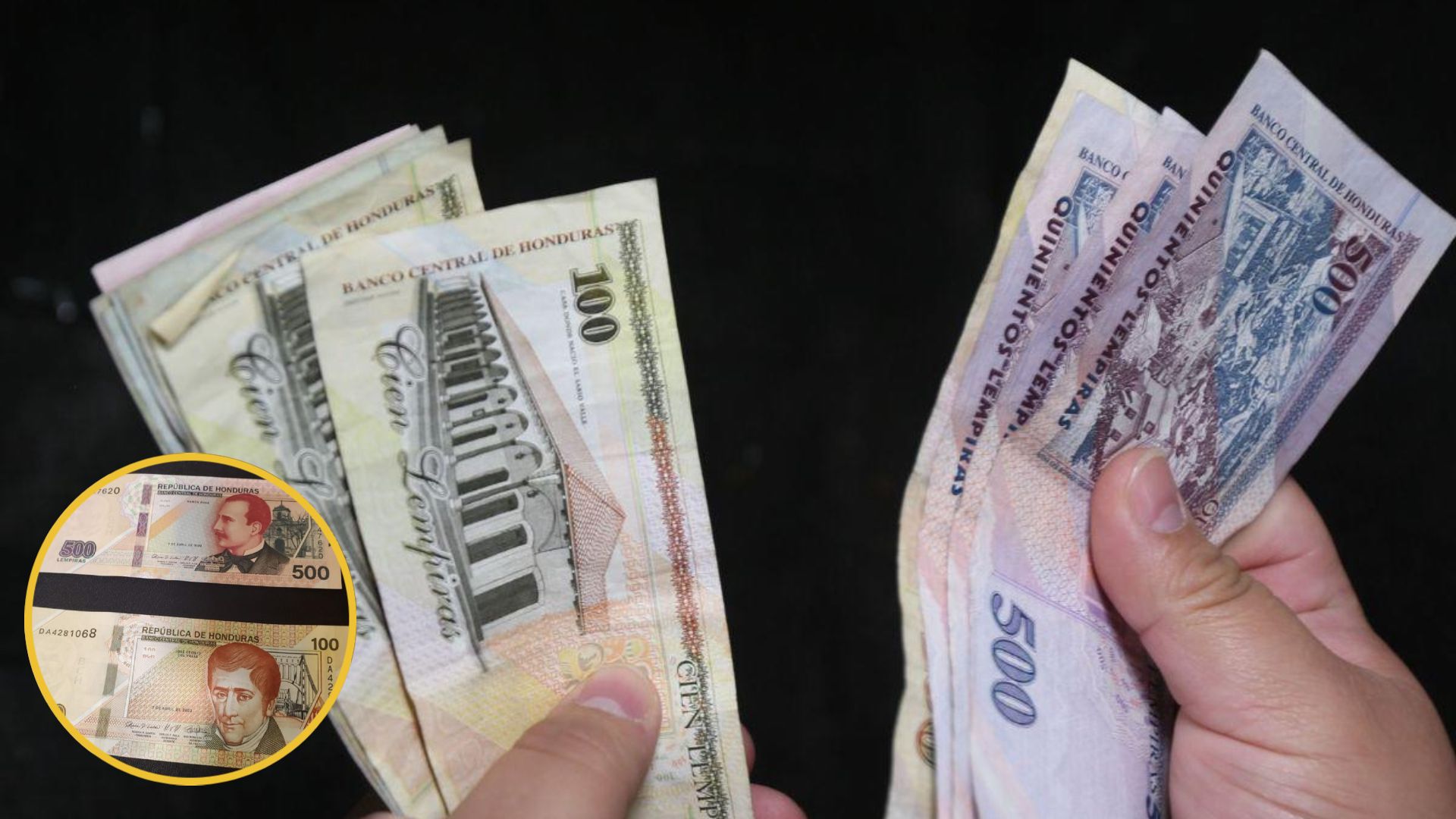 El nuevo diseño de los billetes de 100 y 500 lempiras empieza a circular este viernes 15 de marzo