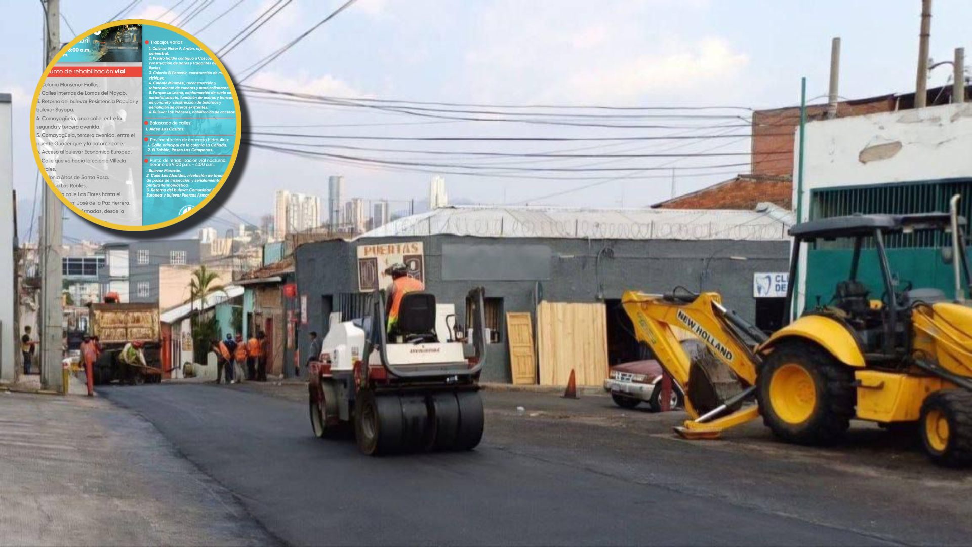 ¡Atención! AMDC anuncia calles en reparación en el Distrito Central