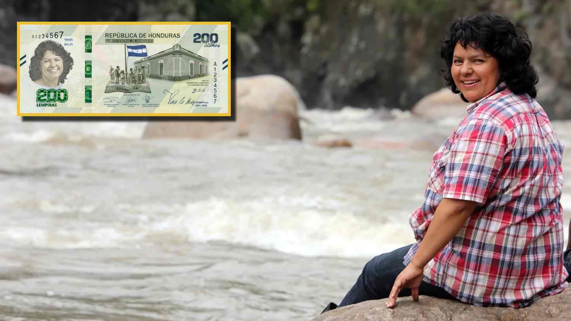 Cambio de imagen en el billete de 200 lempiras; saldrá imagen de Berta Cáceres