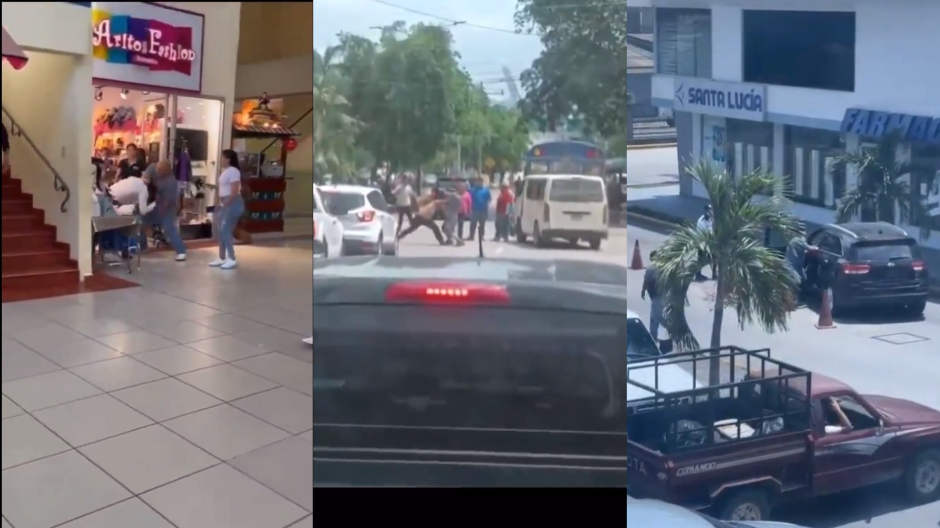 Hondureños mecha corta protagonizan enfrentamientos en pleno tráfico