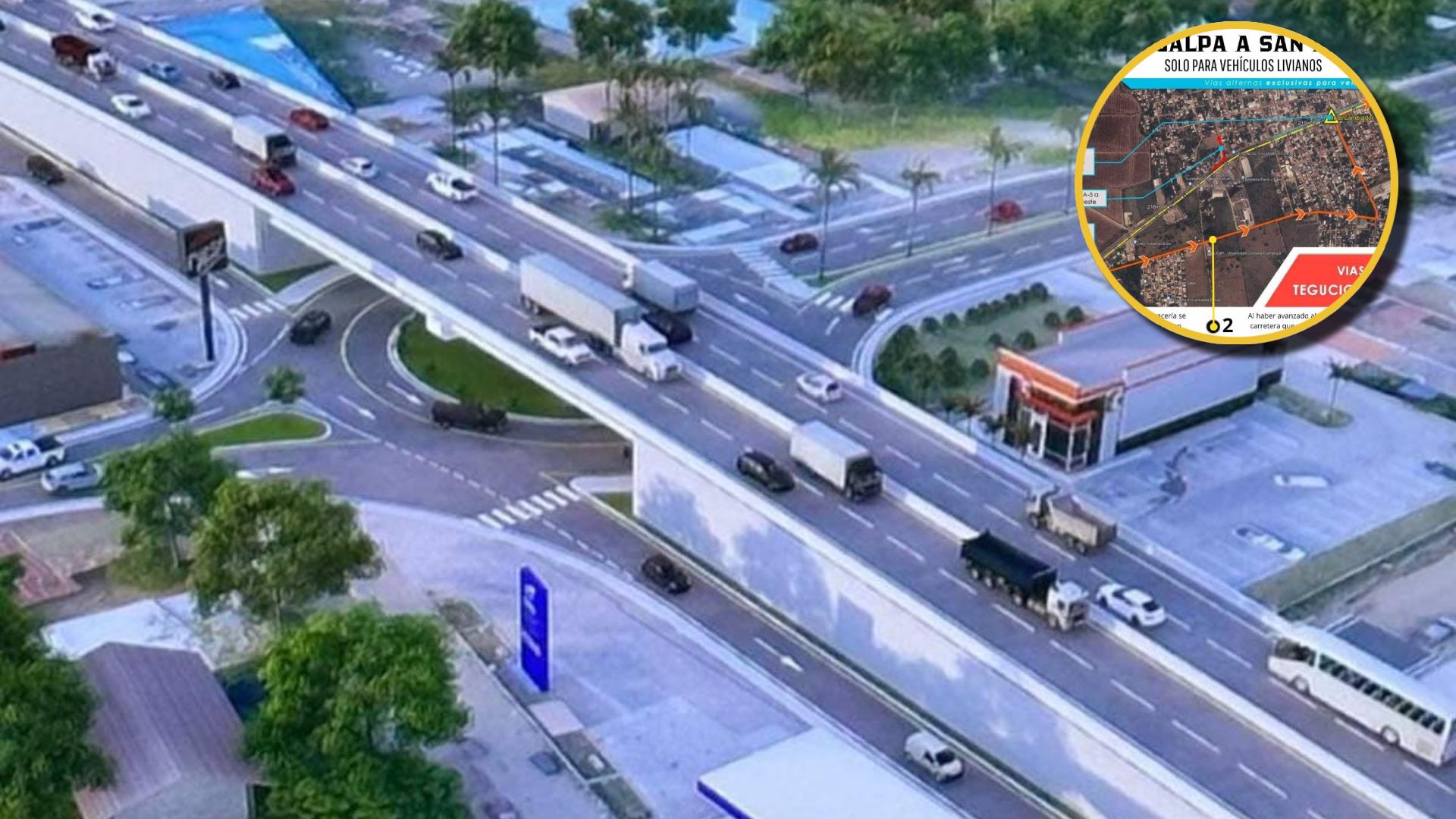 Anuncian rutas alternas de Tegucigalpa a San Pedro Sula por construcción; durará 15 meses