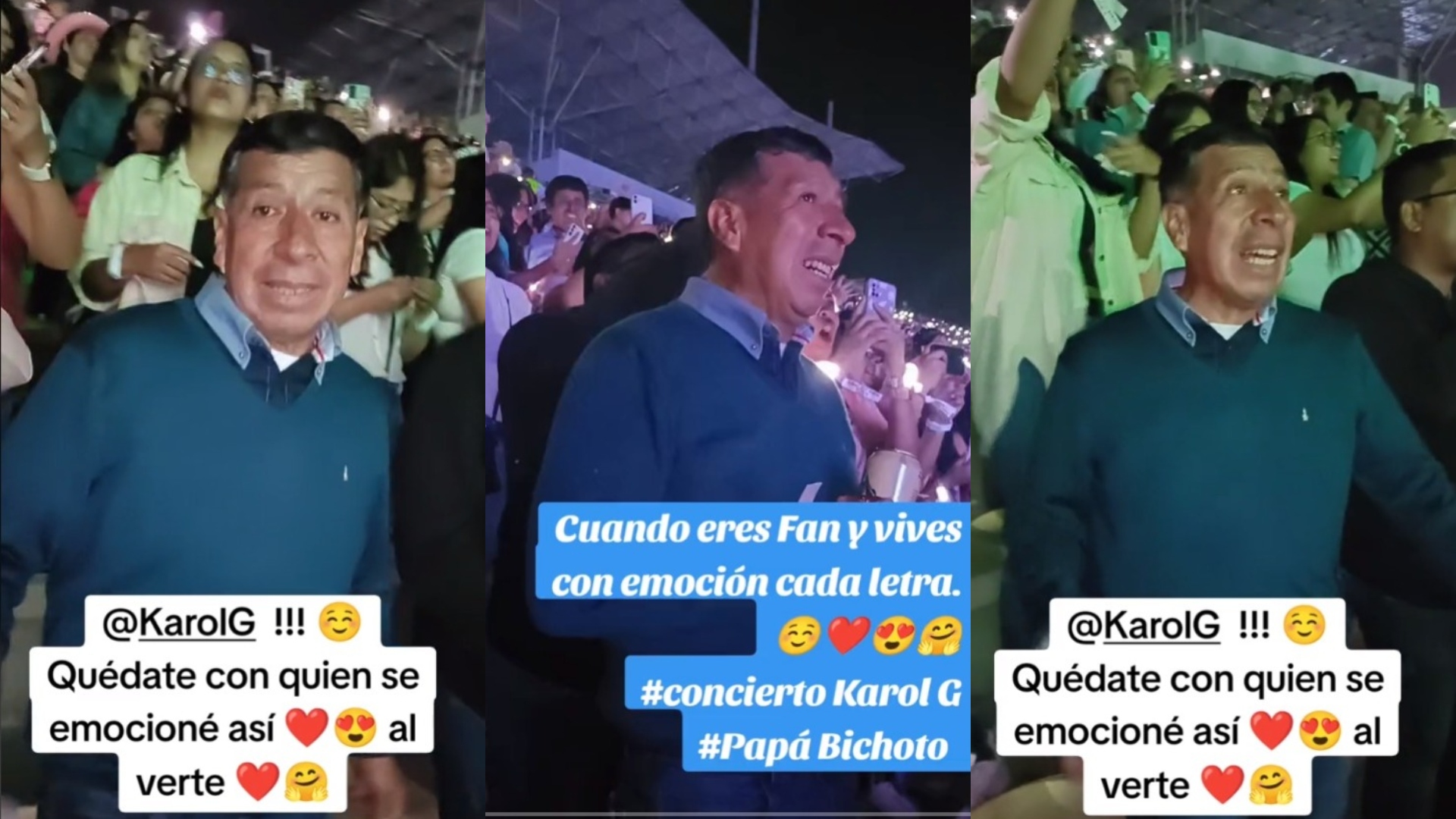Señor llora en concierto de Karol G al recordar a su hija fallecida