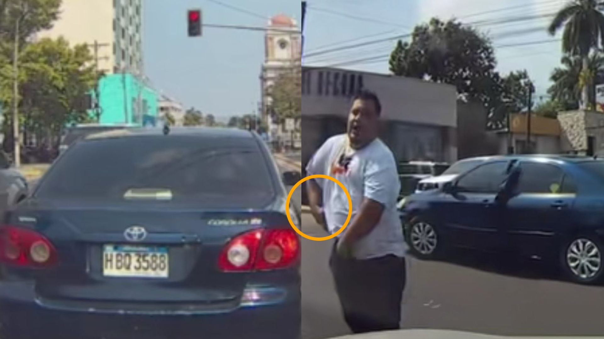 “solo porque le pitó” sujeto persigue con pistola a un conductor en SPS
