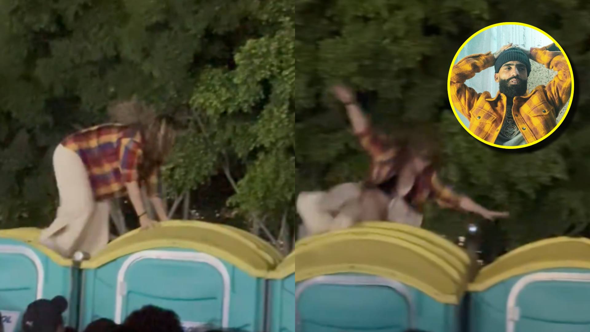 VIDEO | Hondureña se cae en pleno concierto de Arcángel
