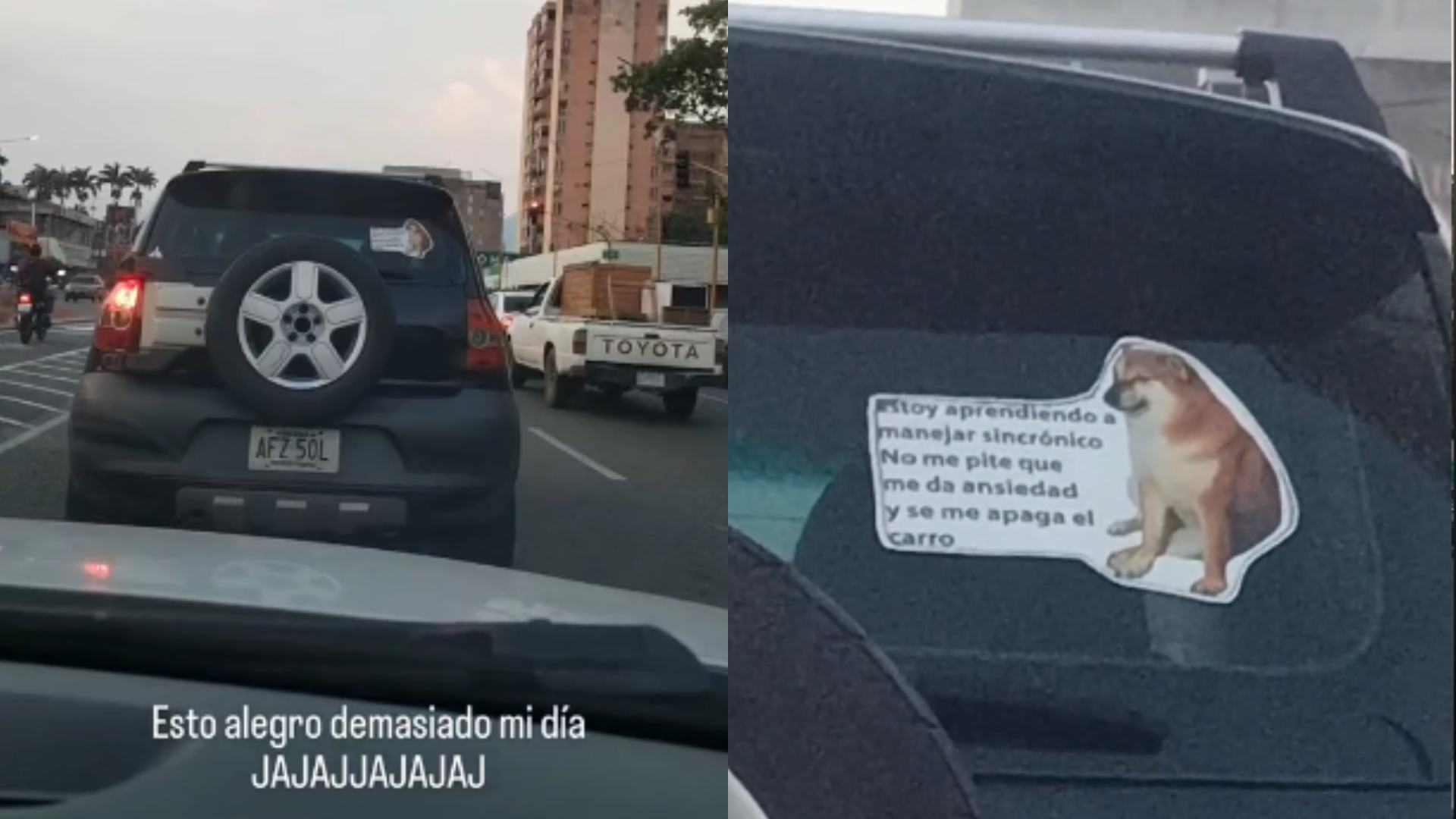Joven aprendiendo a conducir se vuelve viral