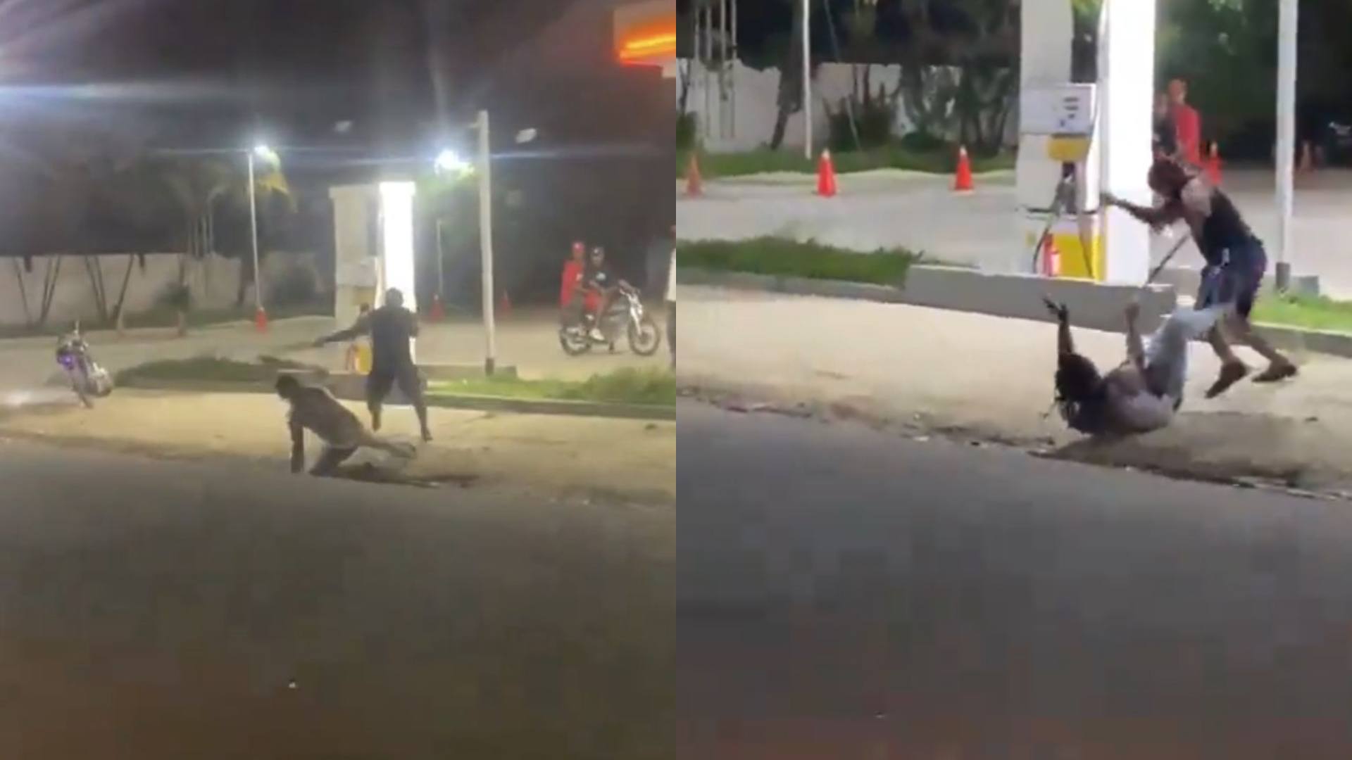VIDEO SENSIBLE?| "Estan poseídos": Hombres se enfrentan a machetazos en vía pública