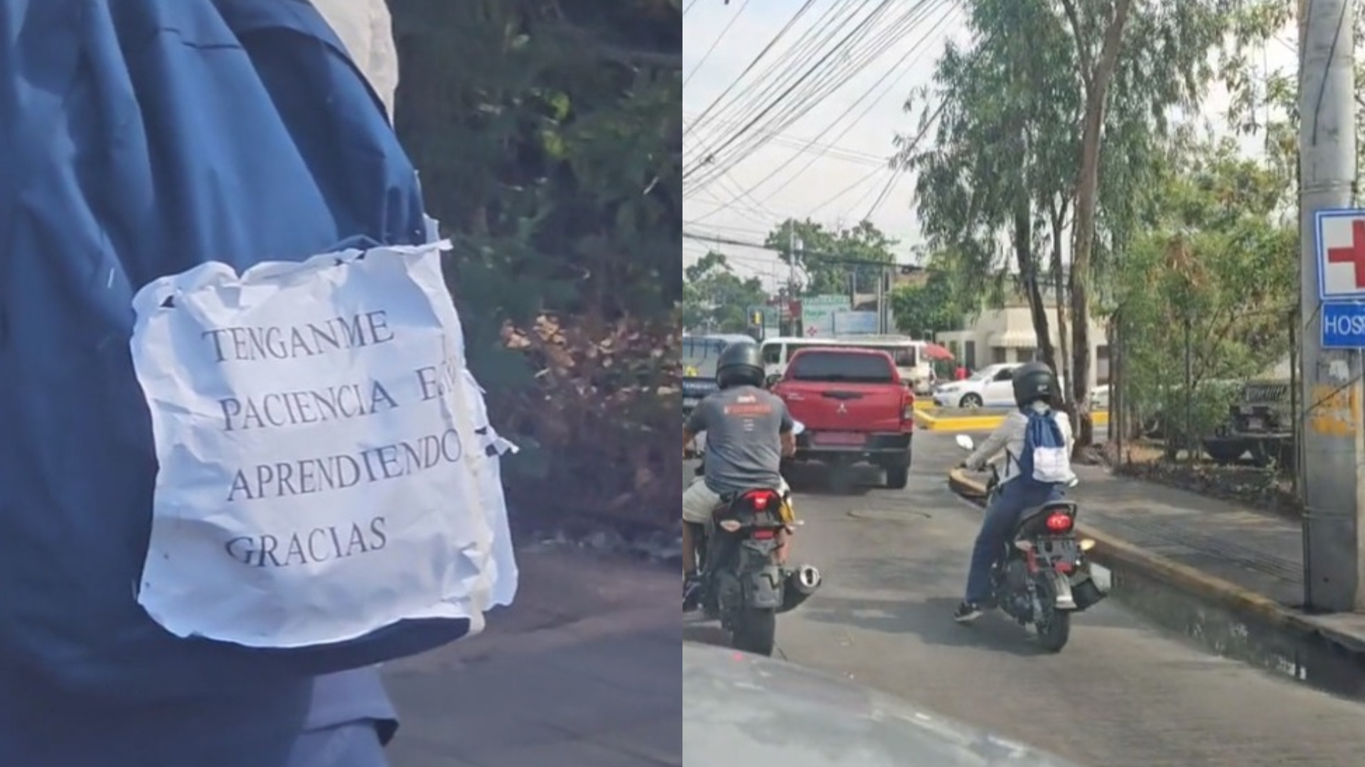 Hondureña pide paciencia porque apenas está aprendiendo a conducir
