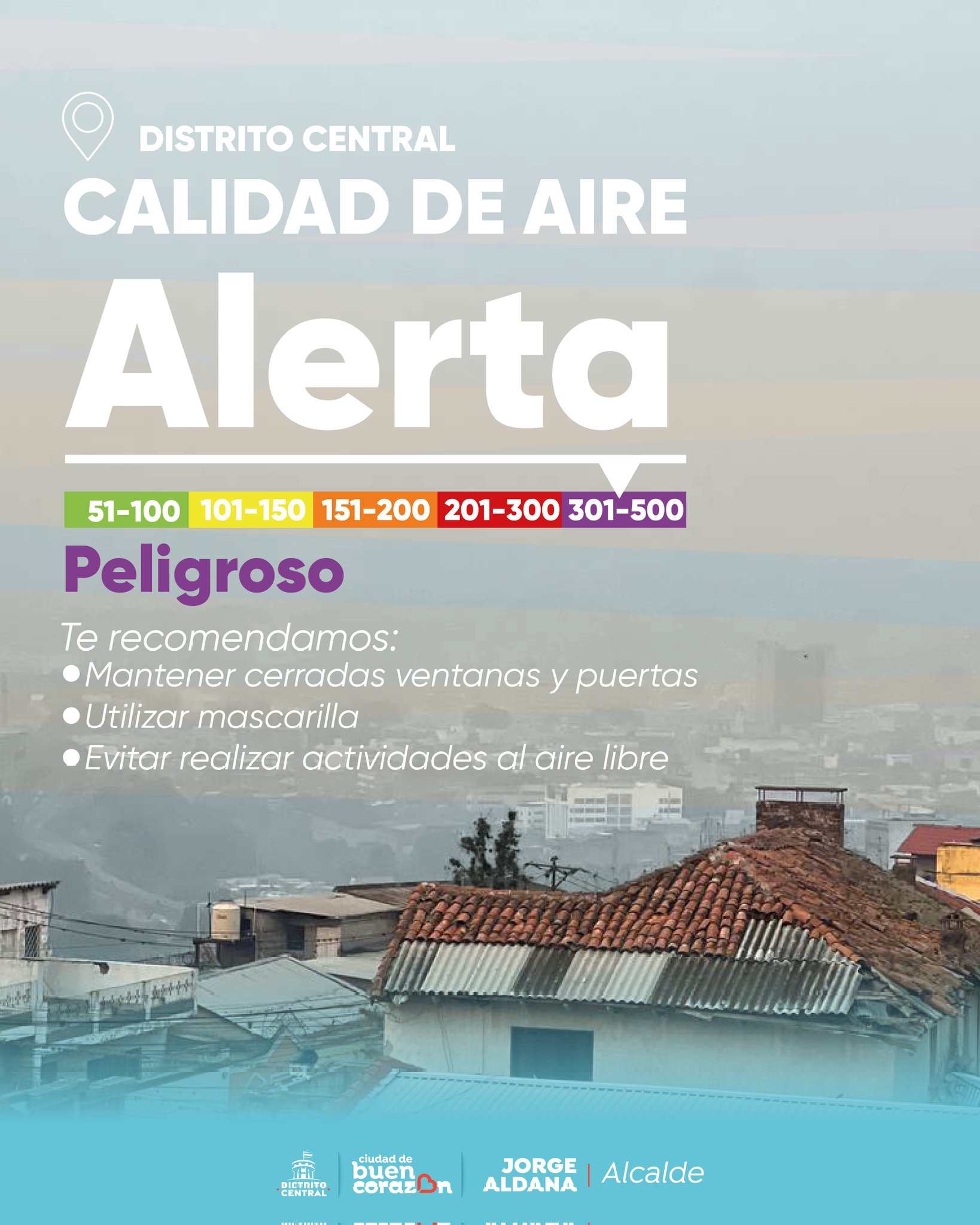 Honduras se coloca entre los países con peor calidad de aire actualmente