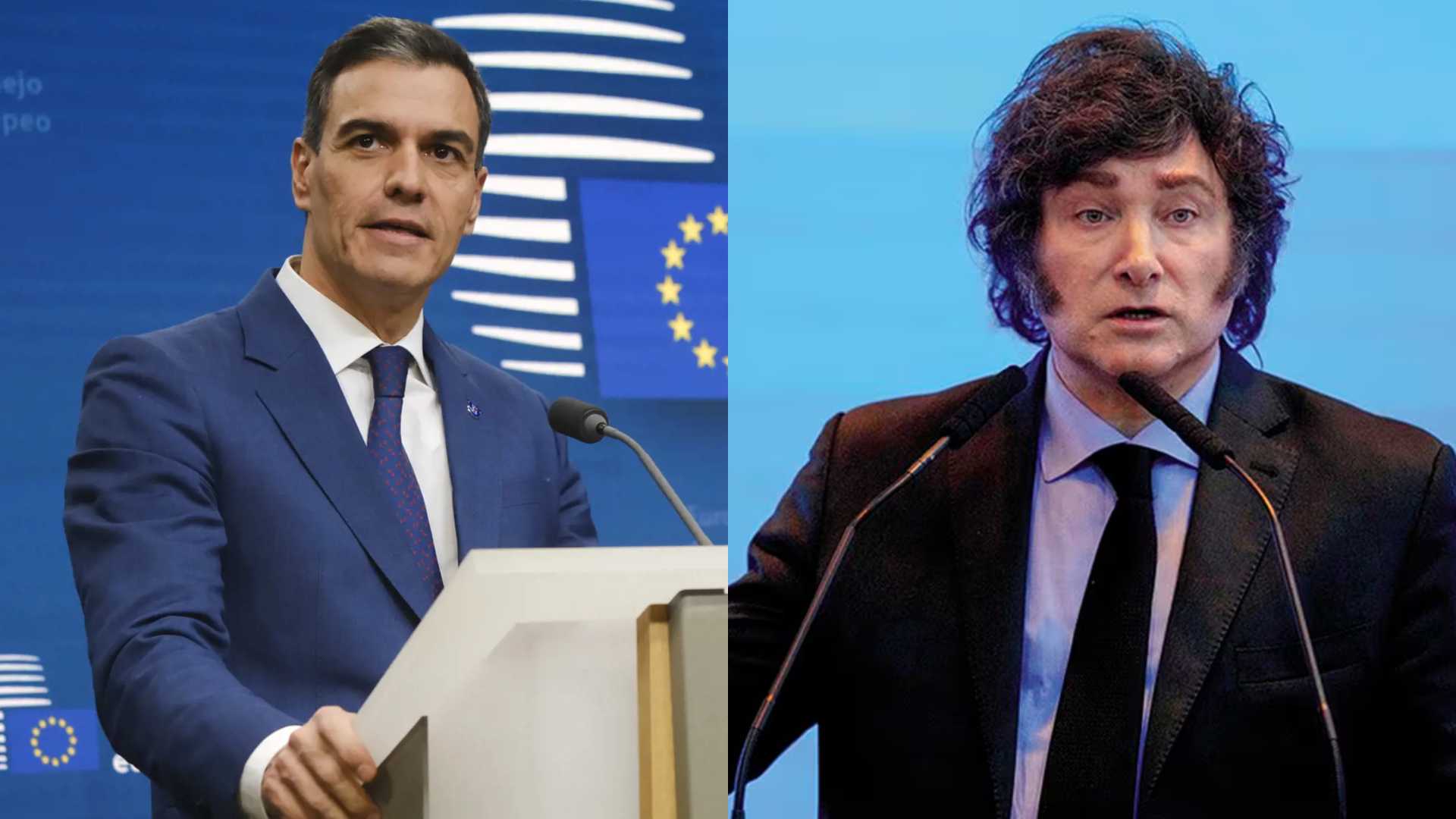 Polémica discusión entre mandatarios Milei y Sánchez pone en tensión relaciones diplomáticas