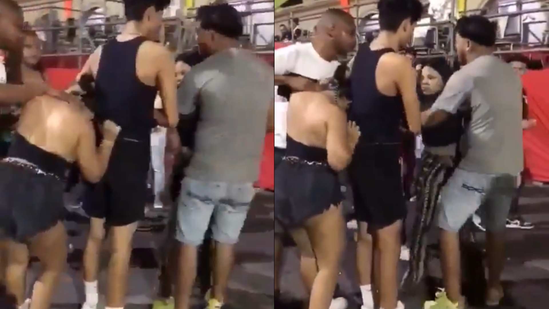 Jovencitas protagonizar bochornosa pelea en pleno carnaval en La Ceiba