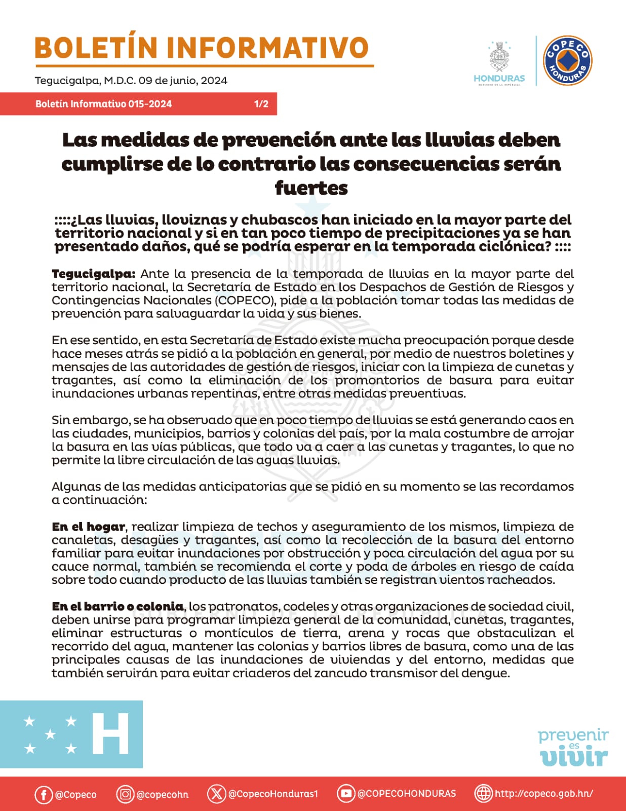 lluvias consecuencias honduras