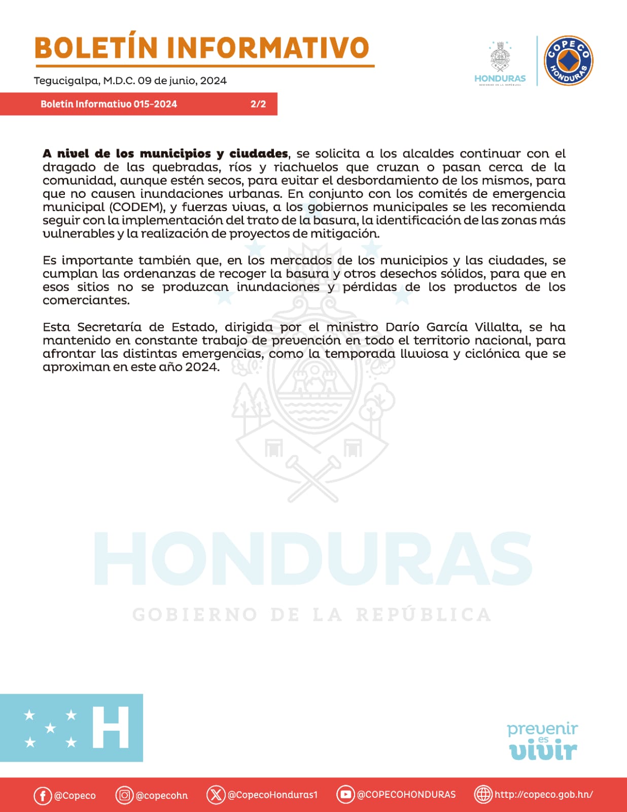 lluvias consecuencias honduras