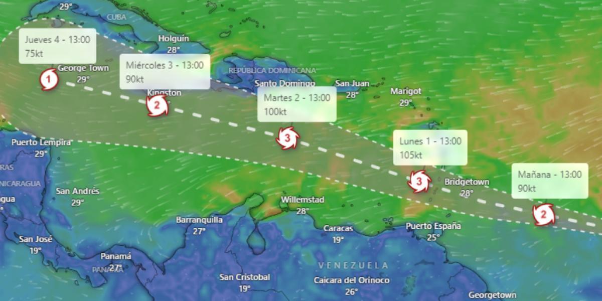 EN VIVO | Trayectoria huracán Beryl