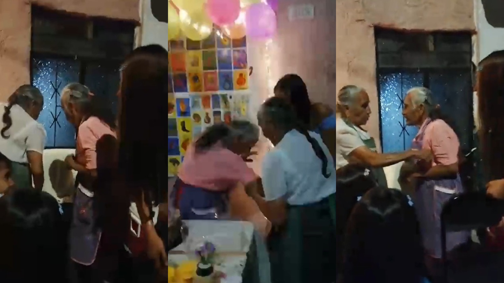 Abuelas Gemelas se fueron a los golpes en su cumpleaños