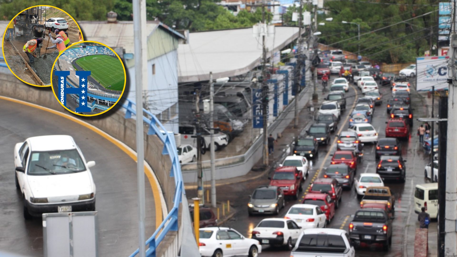 Tráfico vehicular en Tegucigalpa por partido o calles cerradas