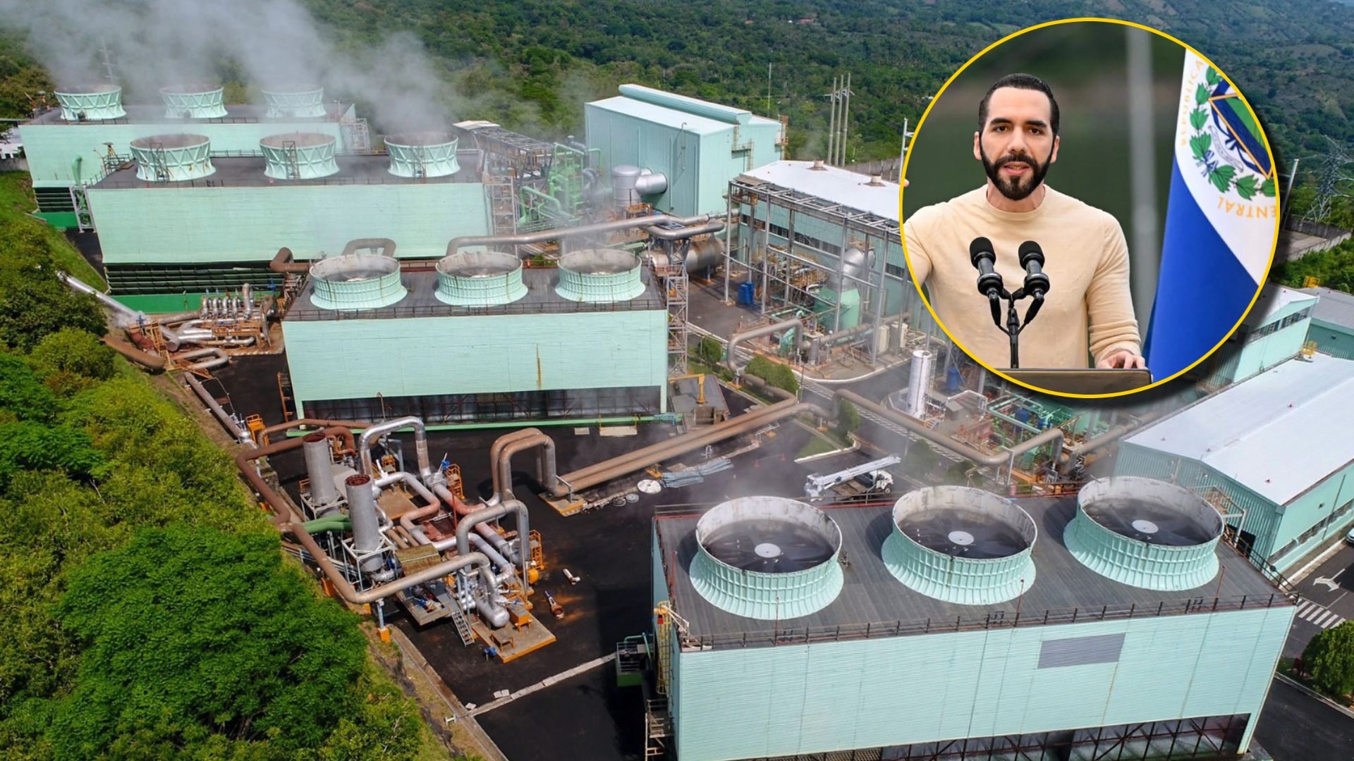 Nayib Bukele asegura que El Salvador aumentó capacidad geotérmica reciclando vapor de agua