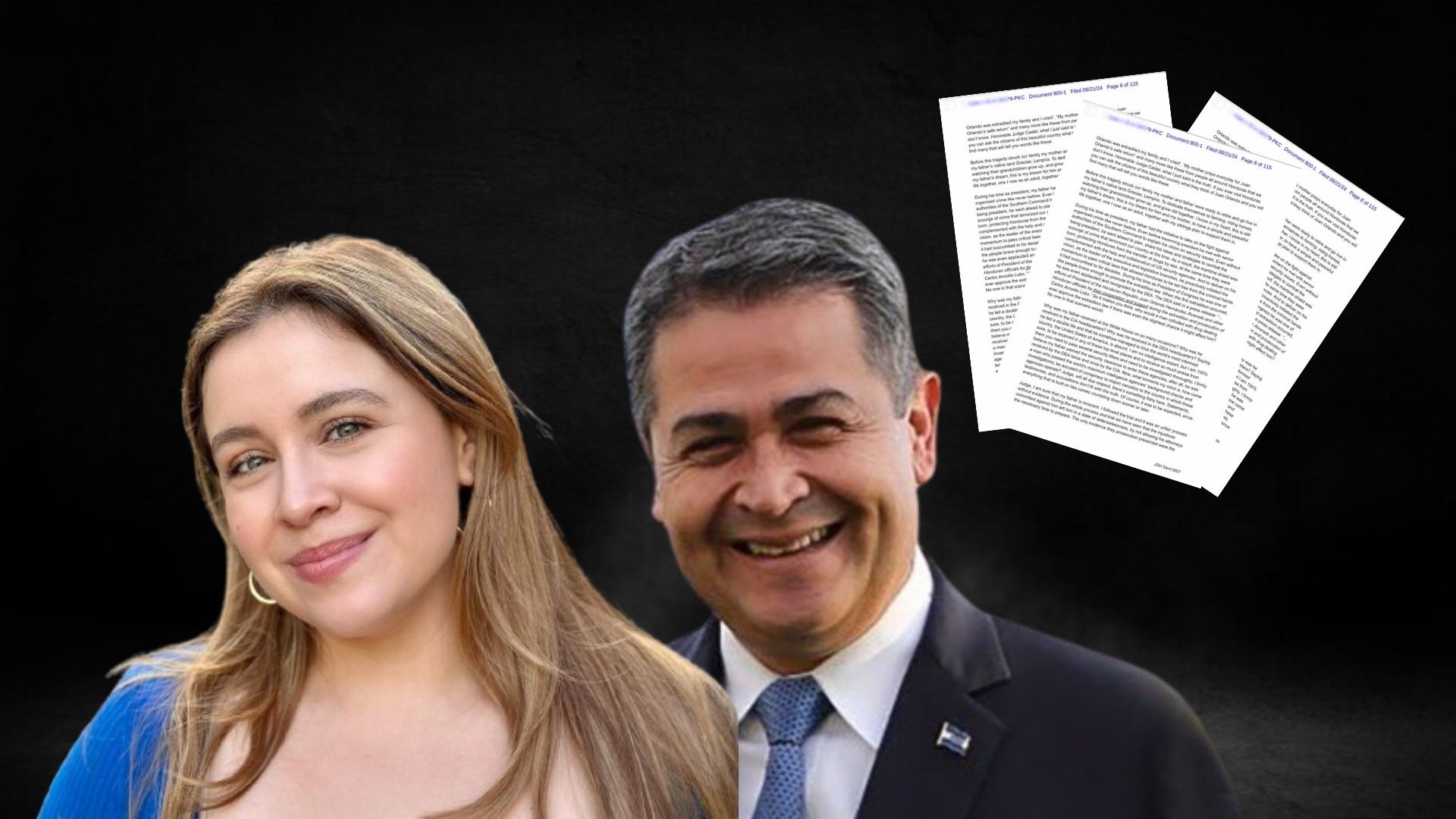 Daniela, hija de JOH, envió una carta al juez Castel.