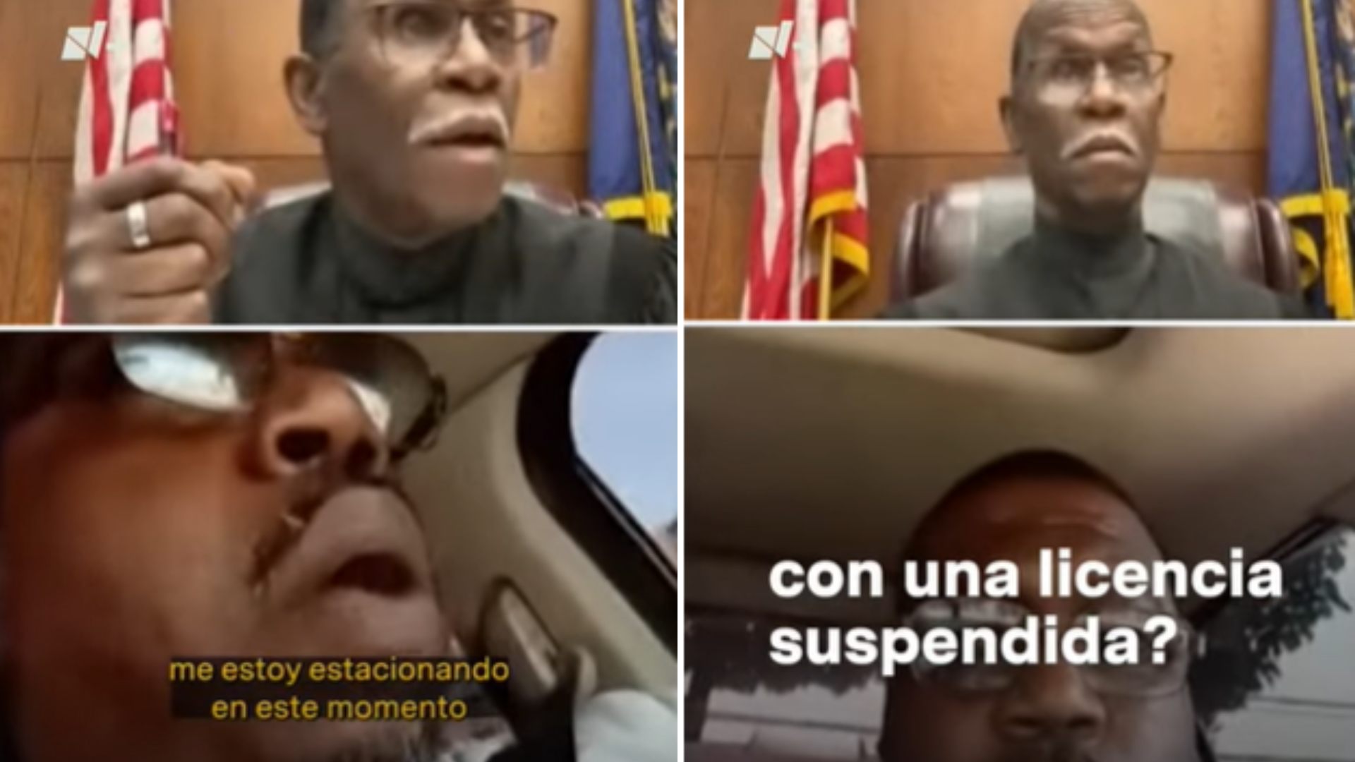 Hombre con la licencia suspendida se conecta a la audiencia mientras conduce
