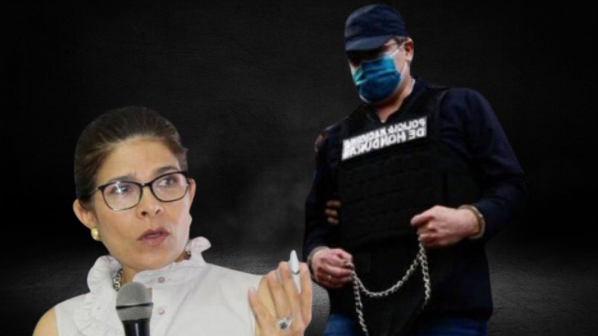 El expresidente Hernández y su hermana Hilda.