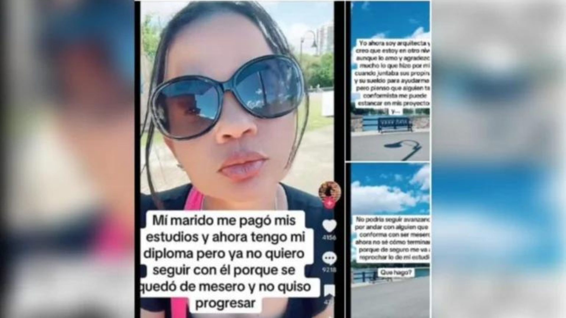 Mujer dejará a su esposo mesero.