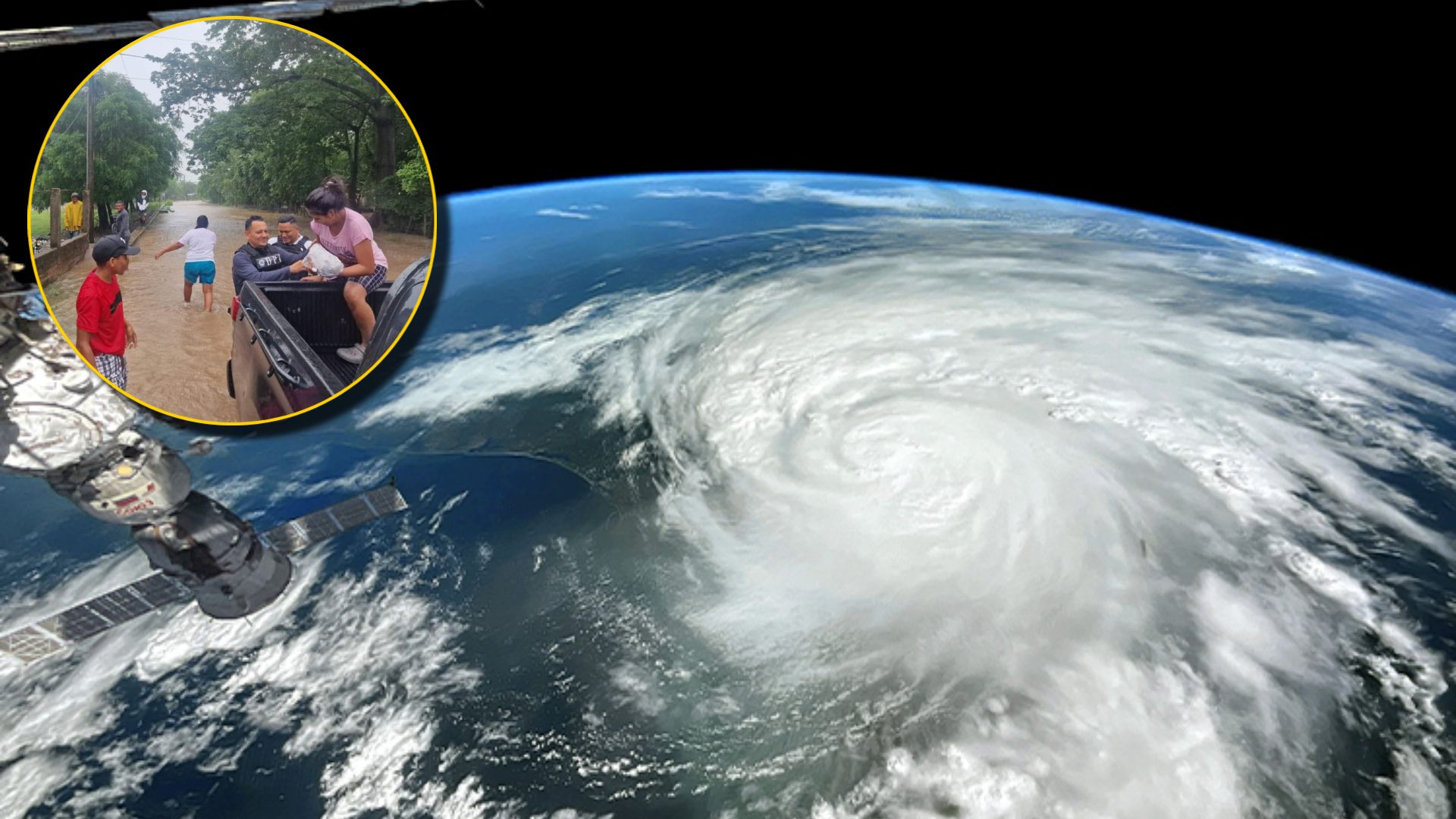 Imagen Satelital de tormenta Alberto lluvias e inundaciones