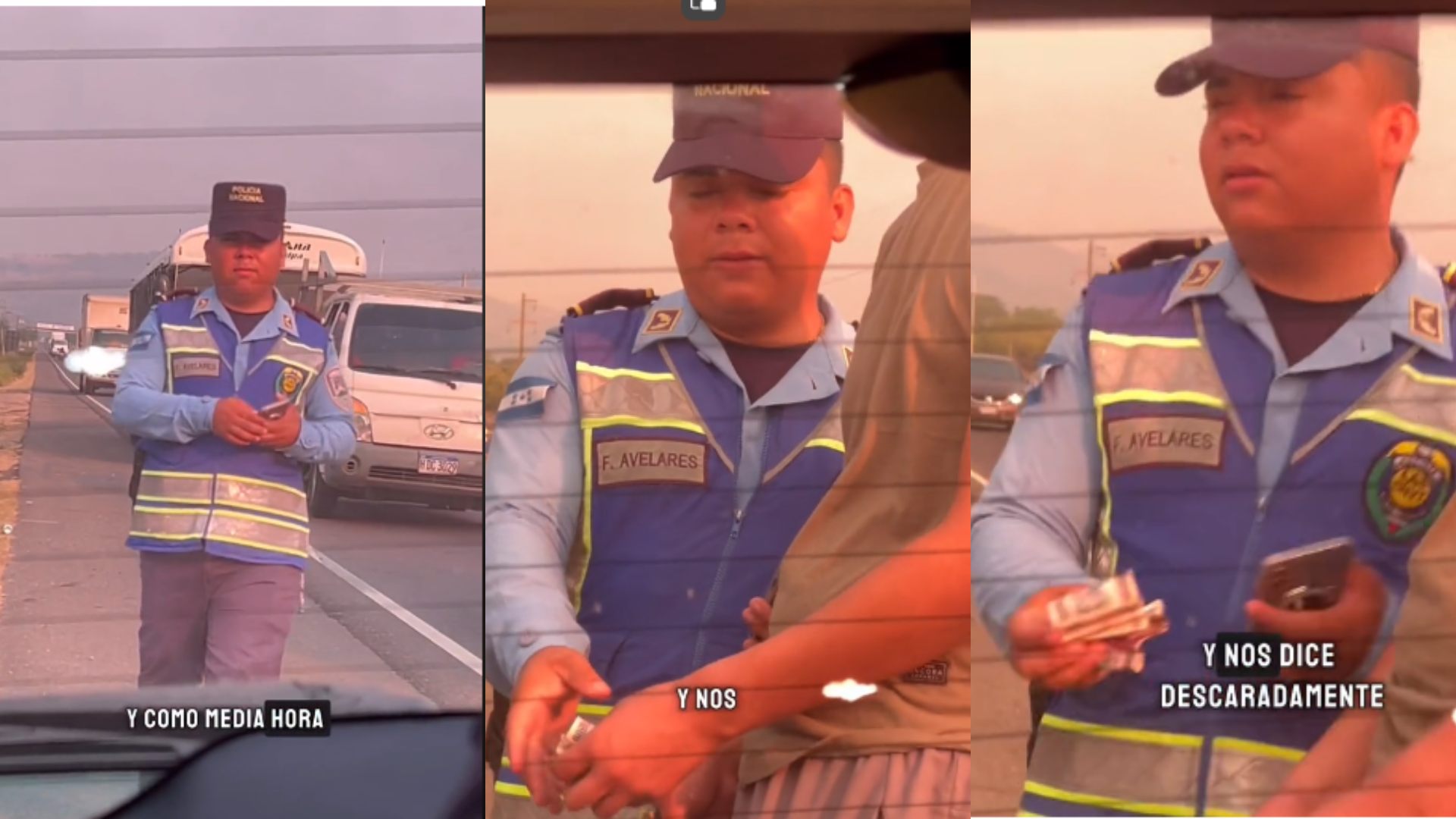 soborno policía de tránsito