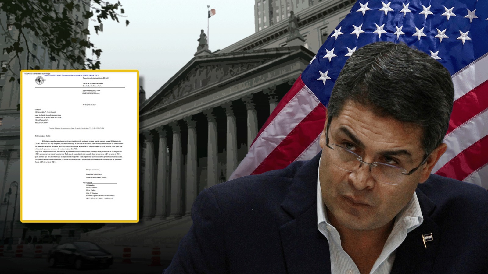 Fiscalía pide tiempo para presentación de sentencia contra JOH