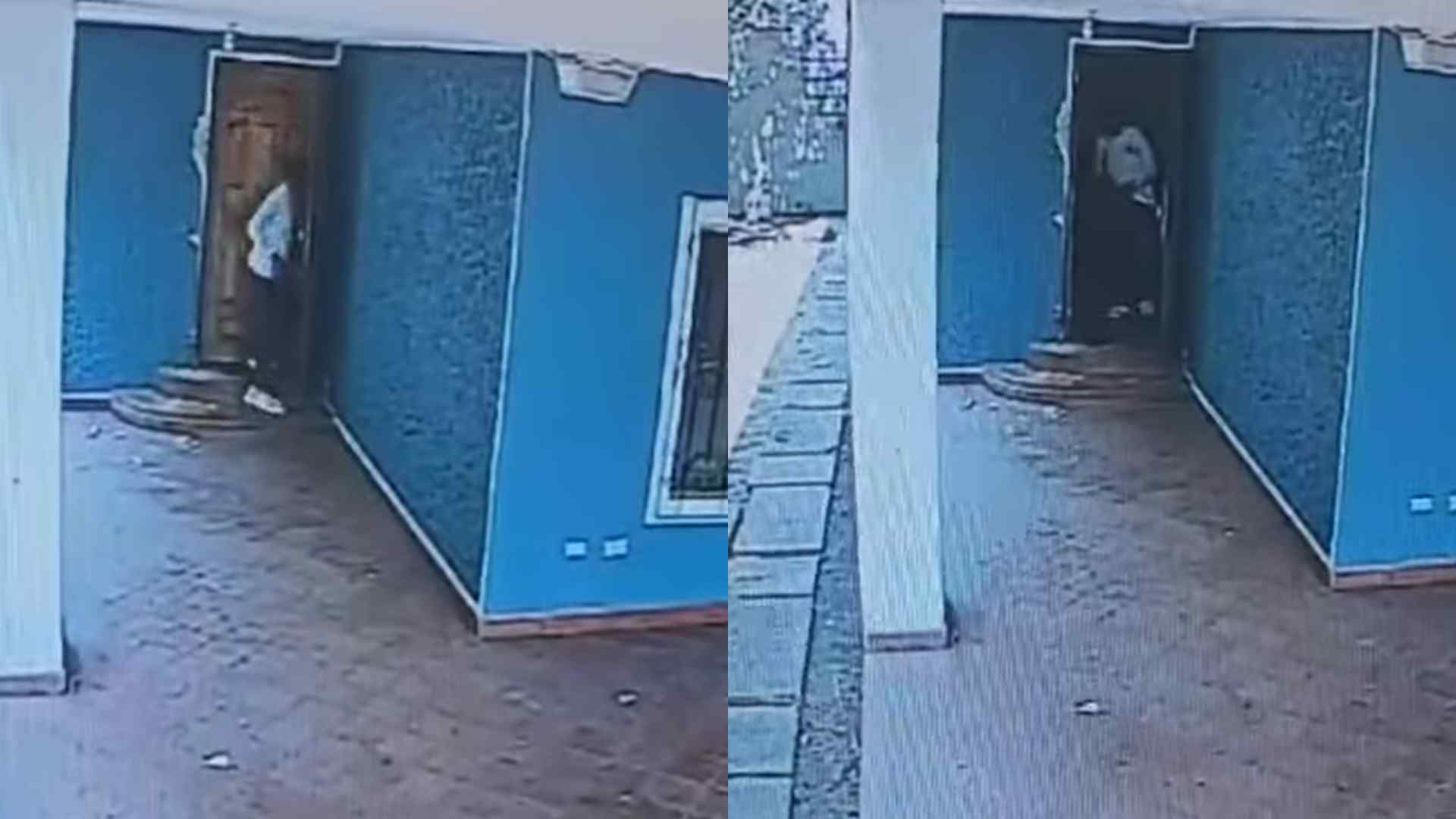 Captan momento que sujeto ingresa a robar en casa de la colonia Maradiaga
