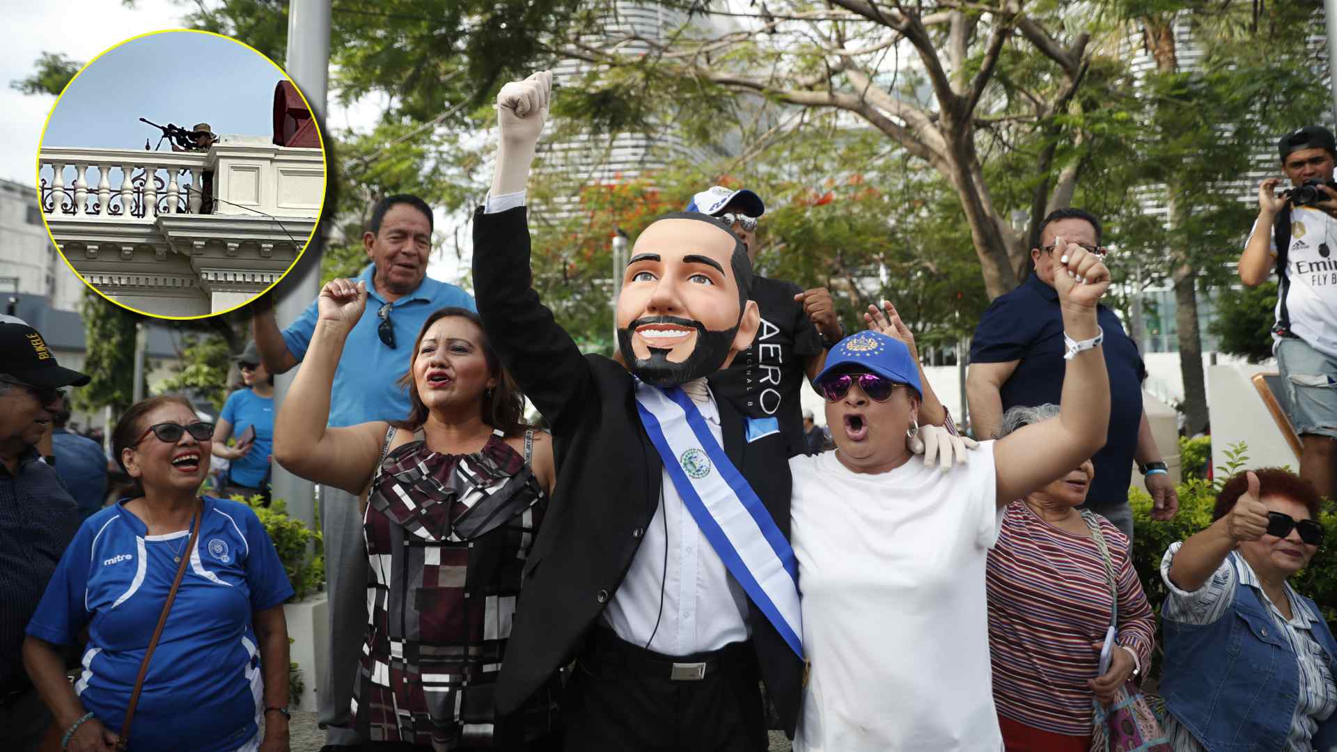 Investidura de Nayib Bukele con francotiradores y réplicas